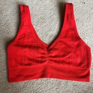 aerie red sports bra size medium!